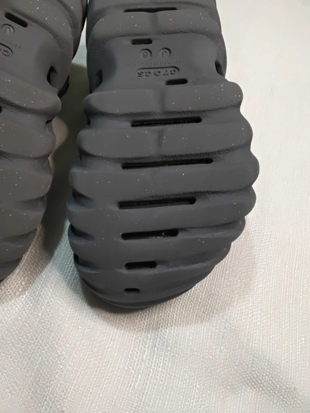 CROCS Echo Kids Classic Clog in Charcoal Sz J-6 Womens-8 Mules.